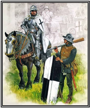 Teutonic Knight SAGA SWBB015 Mounted Ordenstaat War Banner & Bearer Crusades 